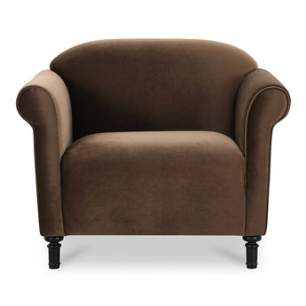 Harmony - Silla decorativa de tela - Marrón oscuro