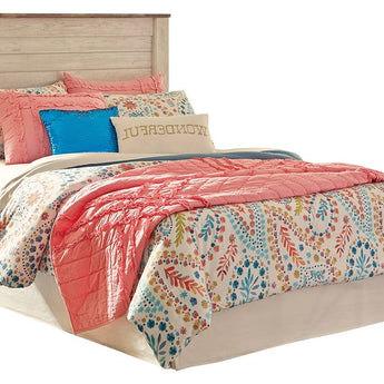 Willowton - Full Panel Headboard - Whitewash
