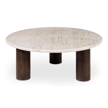 Landon - Mesa de centro - Marrón esmaltado/beige