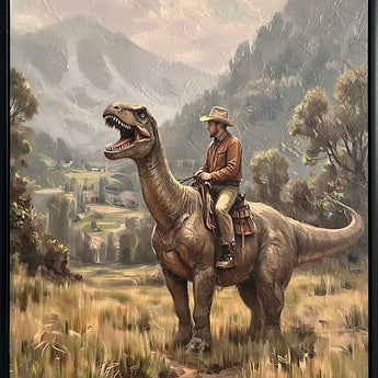 Jurassic Trail I Textured Canvas In Frame - Black / Brown