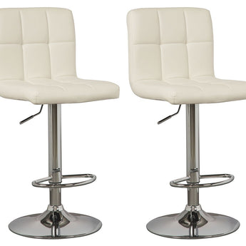 Bellatier - Tall UPH Swivel Barstool(Set of 2) - Bone