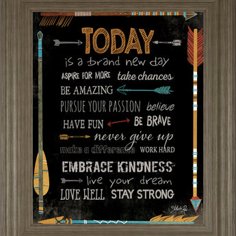 Today Is A Brand New Day By Marla Rae - Framed Print Wall Art - Black