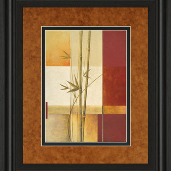Contemporary Bamboo Il By Estudio Arte - Framed Print Wall Art - Orange