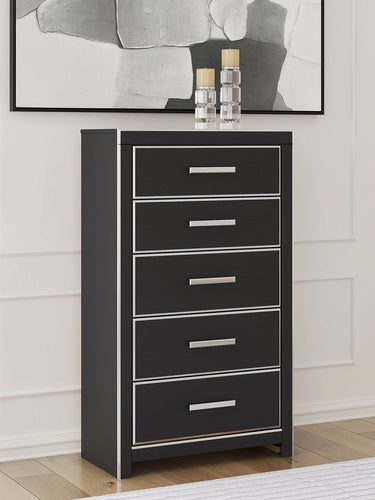 Zuraleus - Five Drawer Chest - Black