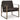 Bradett - Dark Brown / Gold Finish - Accent Chair