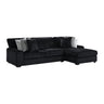 Nightfall Grand Cord Black Sectional 2PC Set