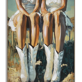 Summer Companions - 28" x 40" Framed Wall Art - Light Brown