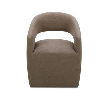 Barrow - Rolling Dining Chair - Soft Taupe / Tan