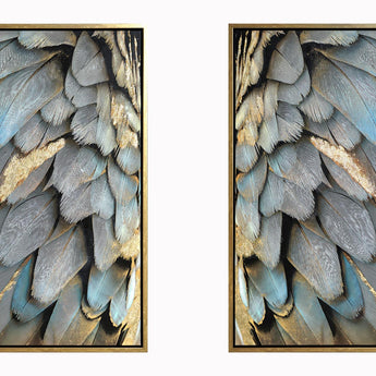Hand Painted Textured Canvas in Frame - Pearl Silver