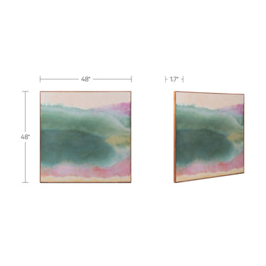 Lotus - Framed Painting - Multicolor