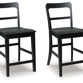 Greddinton - Barstool (Set of 2) - Black