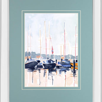 Watercolor Boat Club II By Emma Scarvey - Light Blue