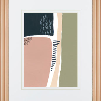 34x40 Simple Marks I By Regina Moore - Pink
