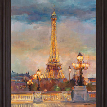 Parisian Lights - 28" x 34" Framed Wall Art - Yellow