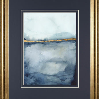 34x40 Coastal Horizon II By Victoria Borges - Blue