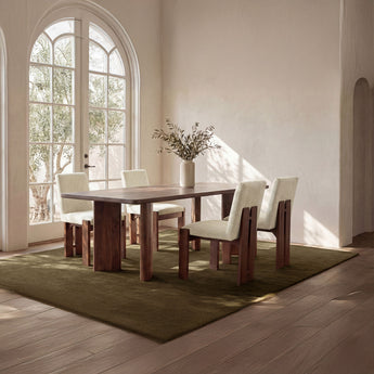 Mia - Dining Chair (Set of 2) - Beige / Dark Brown