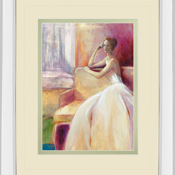 Getting Ready IIl By Sutton - Mirror Framed Print Wall Art - Beige