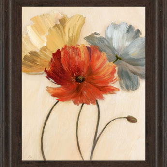 Poppy Palette I By Nan - Framed Print Wall Art - Beige