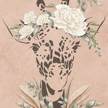 Safari Giraffe Dreaming By Yass Naffas Designs - Pink