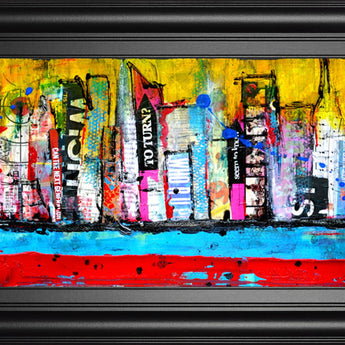 Skyline By Erin Ashley - Framed Print Wall Art - Yellow