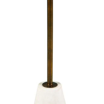 Caramont - Accent Table with White Base - Black / White / Gold Finish