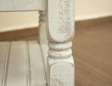Stone Cocktail Table With 4 Drawers Antiqued Ivory / Weathered Gray - image 4 of 4