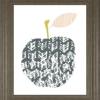 22x26 Cut Paper Fruit II By June Erica Vess - Dark Gray