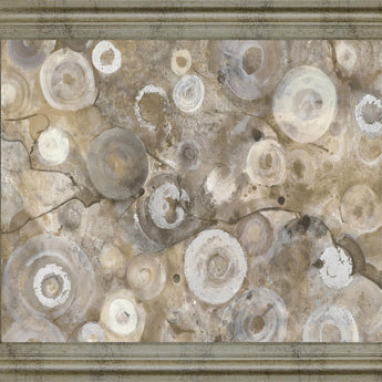 Mist Swirl Fusion - 28" x 34" Framed Wall Art - Beige