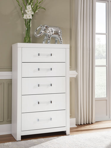 Maeling - Five Drawer Chest - White