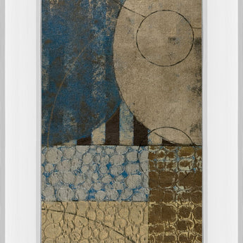 Bubble Structure Il By John Kime - Mirror Framed Print Wall Art - Blue