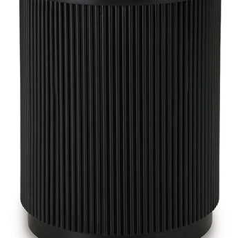 Grayman - Round End Table - Black