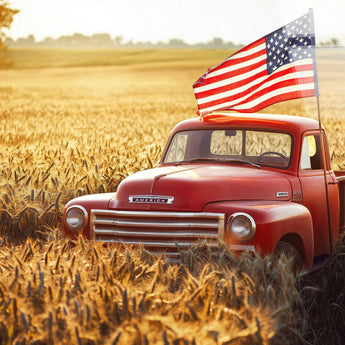 "Rustic Patriot" Tempered Glass - Gold