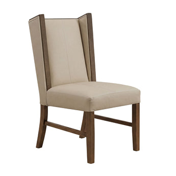 Silver - Upholstered Chair (Set of 2) - Ivory / Brown