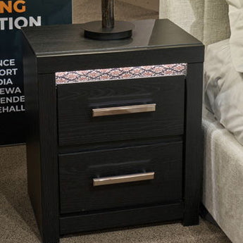 Shoralli - Two Drawer Night Stand - Black