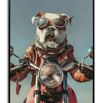 Rider’s Best Friend - 21" x 29" Framed Wall Art - Dark Brown