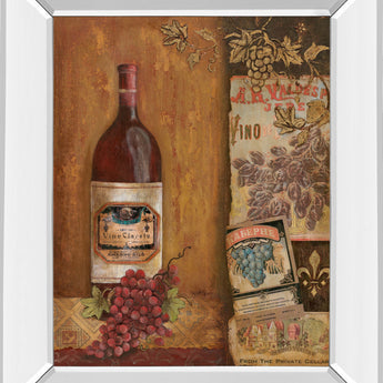 Vintage By Tava Studio - Mirror Framed Print Wall Art - Light Brown