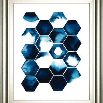 22x26 Stormy Geometry I By Grace Popp - Blue