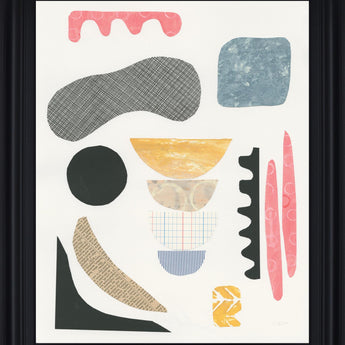 Playful Shapes - 28" x 34" Framed Wall Art - Pink