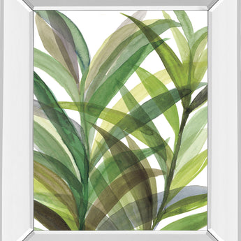 Tropical Greens Il By Rebecca Meyers - Mirror Framed Print Wall Art - Green