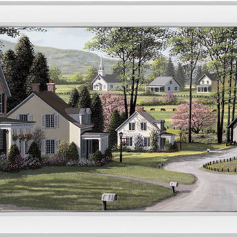 The Covered Bridge By Saunders B. - Mirrored Frame Wall Art - Green