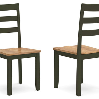 Gesthaven - Dining Room Side Chair (Set of 2) - Natural / Green