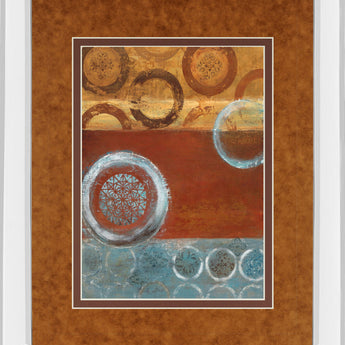 Tanzania Il By Tava Studio - Mirror Framed Print Wall Art - Dark Brown