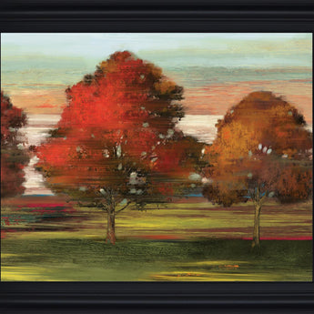Crimson Grove - 28" x 34" Framed Wall Art - Orange