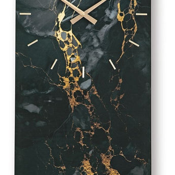 Teague - Wall Clock - Black / Gold Finish