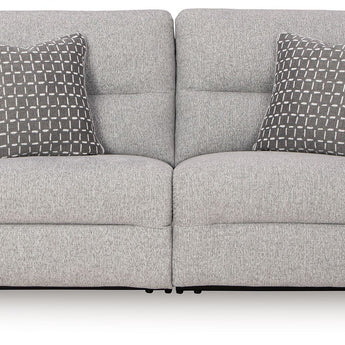 Acklen Place - 2-Piece Power Reclining Sectional Loveseat - Pewter