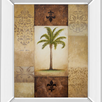 Fantasy Palm I By Michael Marcon - Mirror Framed Print Wall Art - Light Brown