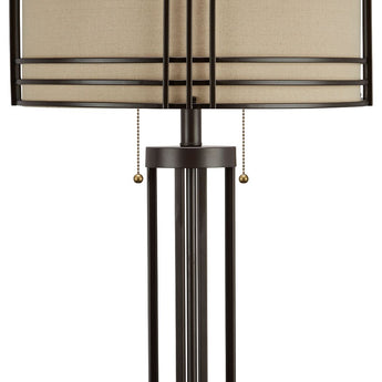 Hanswell - Metal Table Lamp  - Dark Brown