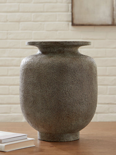 Jedwick - Vase - 11" - Gray / Brown