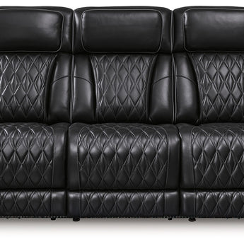 Boyington - Power Reclining Sofa With Adj Headrest - Black