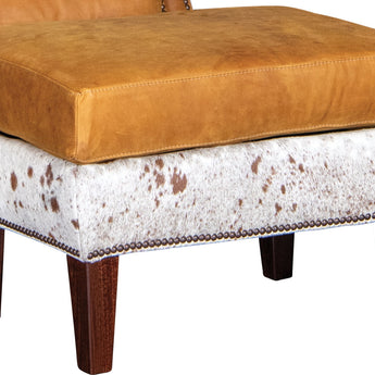 Mayo 8487 Series Leather Ottoman with Hide